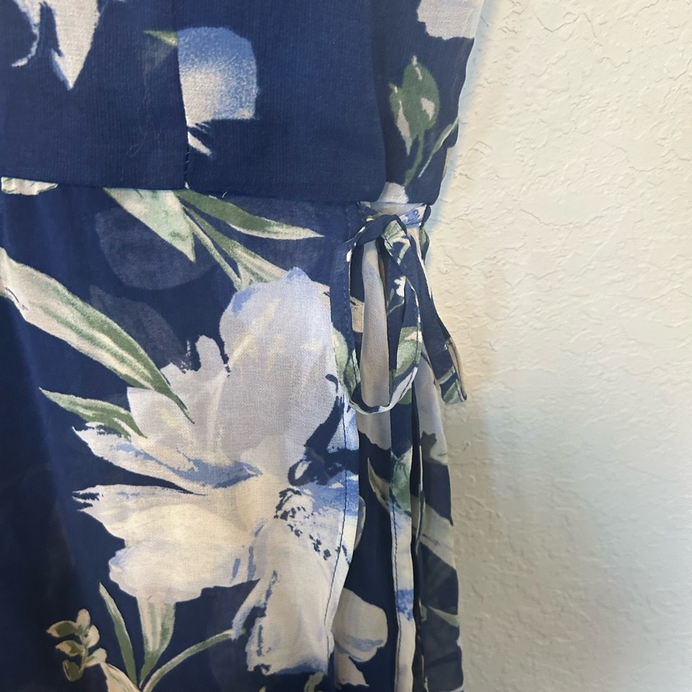 Romantic Chiffon Sleeveless Molded Cup High-Low Maxi Dress, Dark Whimsical - Picture 7 of 11